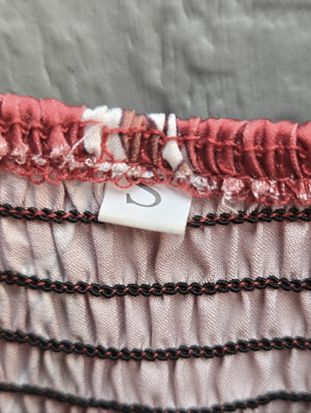Silky Burnt Orange/Floral Dress - Picture 5 of 5